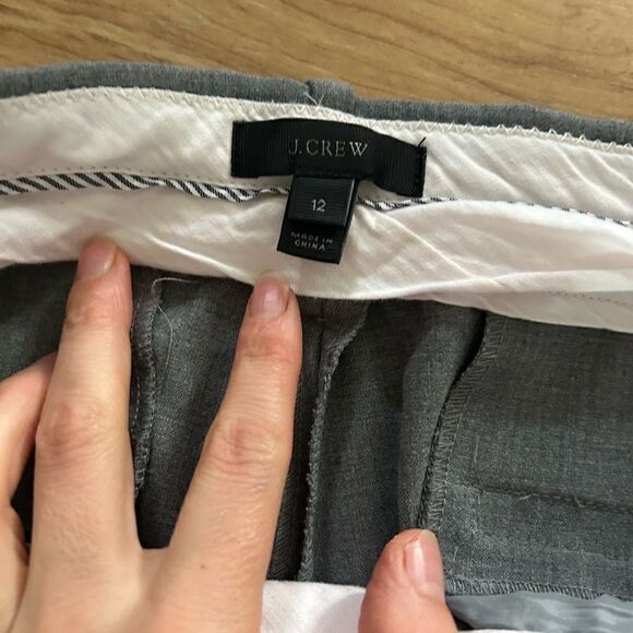 j crew gray pants size 12 work pants dress pants - Picture 4 of 4
